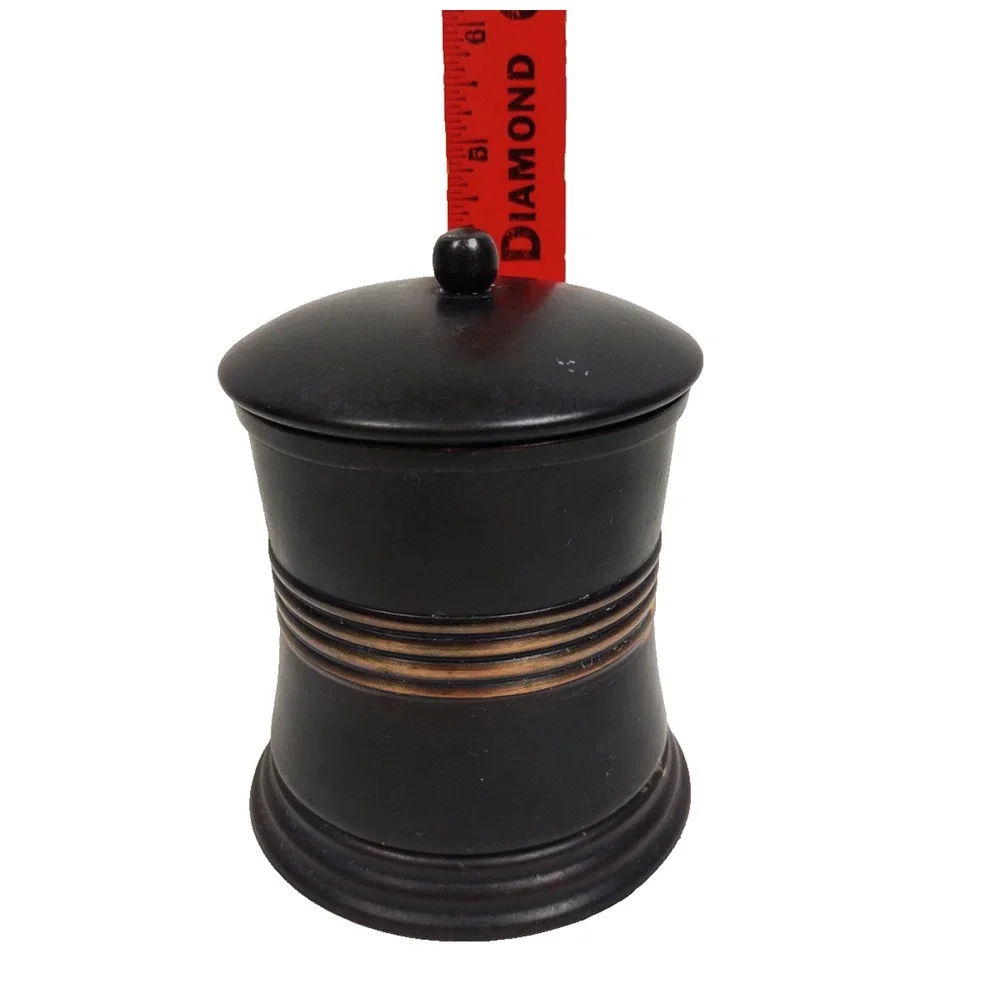 Oil Rubbed Bronze Metal Cotton Ball Qtip Holder Lexington Bath Decor 4.5